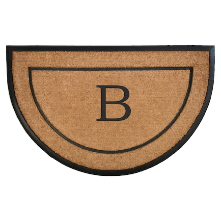 Monogram Door Mat, Black, Natural, 30 in W x 48 in L